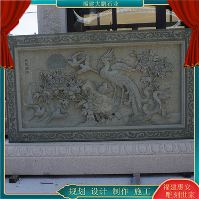 石材工厂价定做 浙江寺庙园林青石浮雕 浮雕景观雕刻图